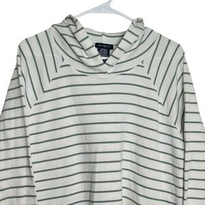 MAX & MIA Womens Striped Thermal Hoodie Long Sleeve Cowl Neck Waffle XL